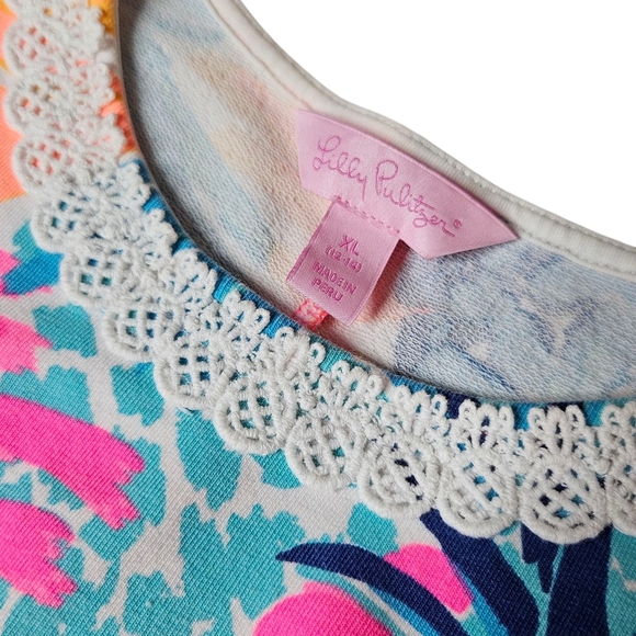 Lilly Pulitzer Girl Classic Shift Dress - Multi Gombay Smashed Reduced -Sz XL - Picture 3 of 6